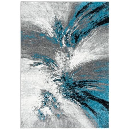 Safavieh 3 x 5 ft. Glacier 127M Power Loomed Rectangle Area Rug Blue & Grey GLA127M-3